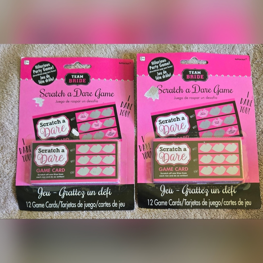 2 NEW PACKS SCRATCH A DARE GAME BACHELORETTE PARTY/BRIDAL SHOWER